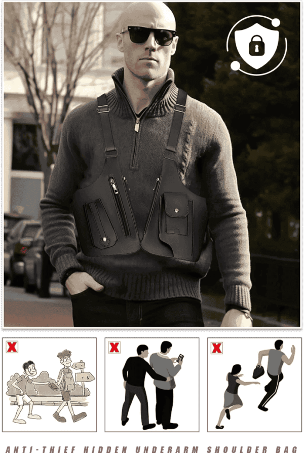 Anti-Thief Hidden Underarm Shoulder Bag - Image 2
